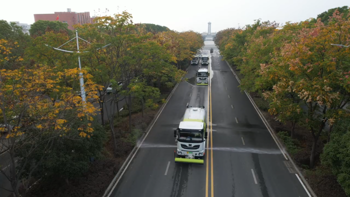 1+1＞2！徐工“洗掃清洗”黃金搭檔，還原美麗天門靚麗本色