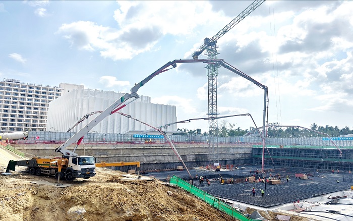 火力全開！萬方混凝土澆筑海南新地標(biāo)！